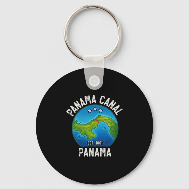 Panama Canal Est.1881  Keychain (Front)