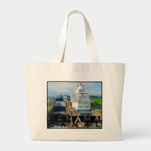 Panama Canal Large Tote Bag
