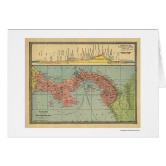 Panama Canal Map - 1904 Cards