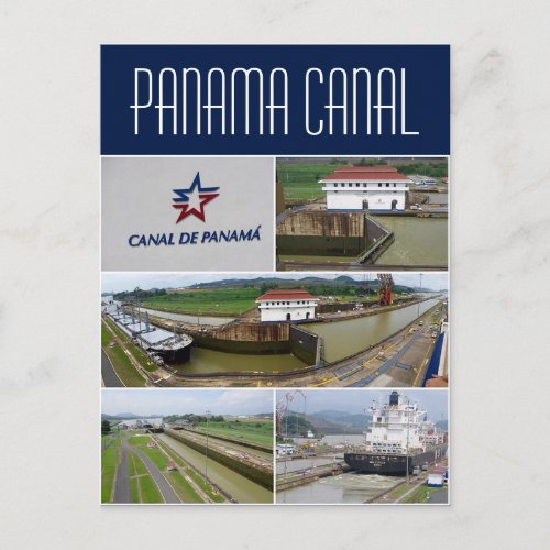 panama canal miraflores postcard