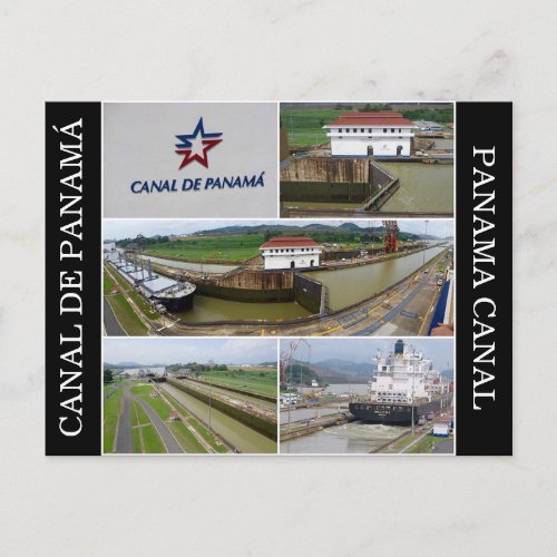 panama canal postcard
