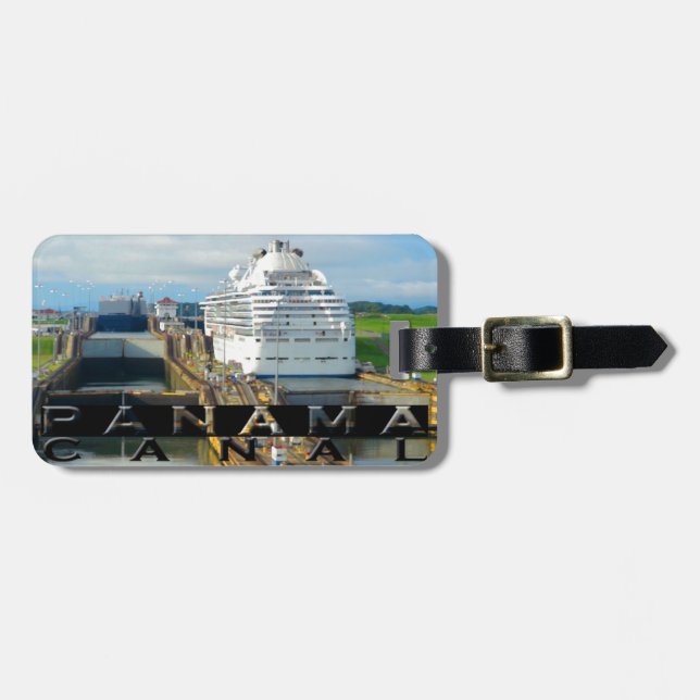 Panama Canal Souvenir Luggage Tag (Front Horizontal)
