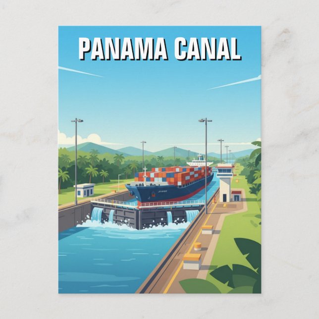Panama Canal Travel Postcard (Front)