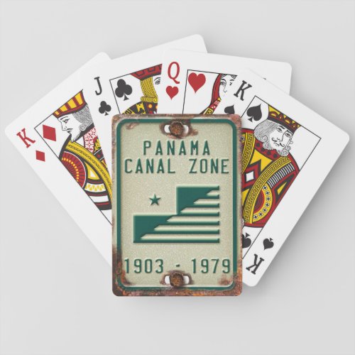 Panama Canal Zone License Plate Playing Cards