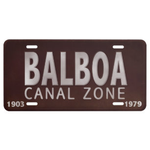 Panama Canal Zone Plates 50: Balboa