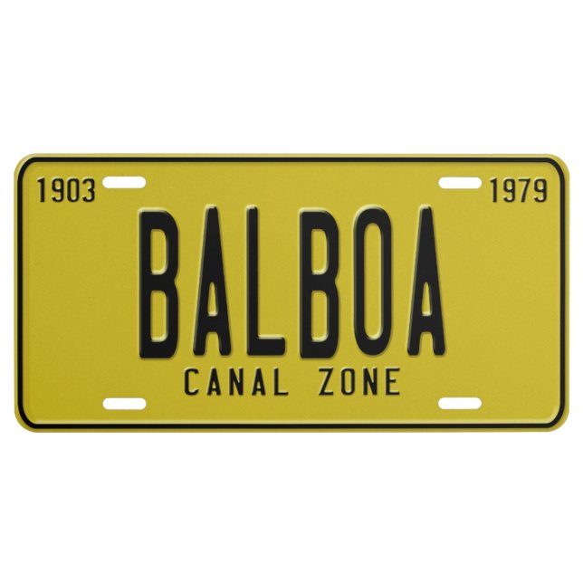 Panama Canal Zone Plates 60: Balboa (Front)