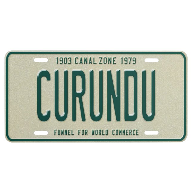 Panama Canal Zone Plates 80: Curundu (Front)