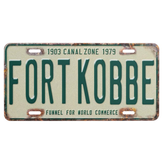 Panama Canal Zone Plates 80: Fort Kobbe (Front)