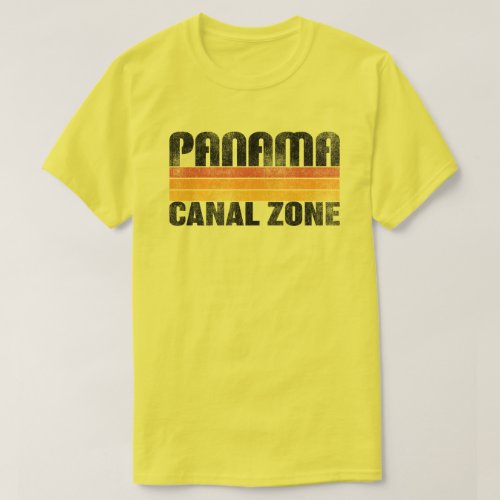 Panama Canal Zone with Color Bars T_Shirt