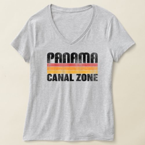 Panama Canal Zone with Color Bars T_Shirt