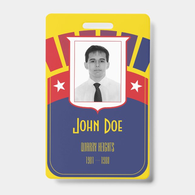 Panama Canal Zonian Badge & Lanyard (Front)