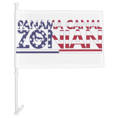 Panama Canal Zonian Patriotic T_Shirt Car Flag