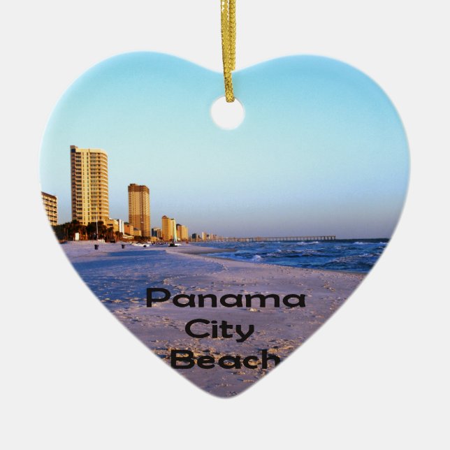 Panama City Beach Ceramic Ornament (Front)