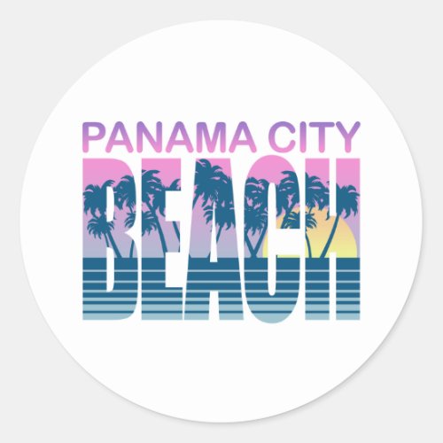 Panama City Beach Classic Round Sticker
