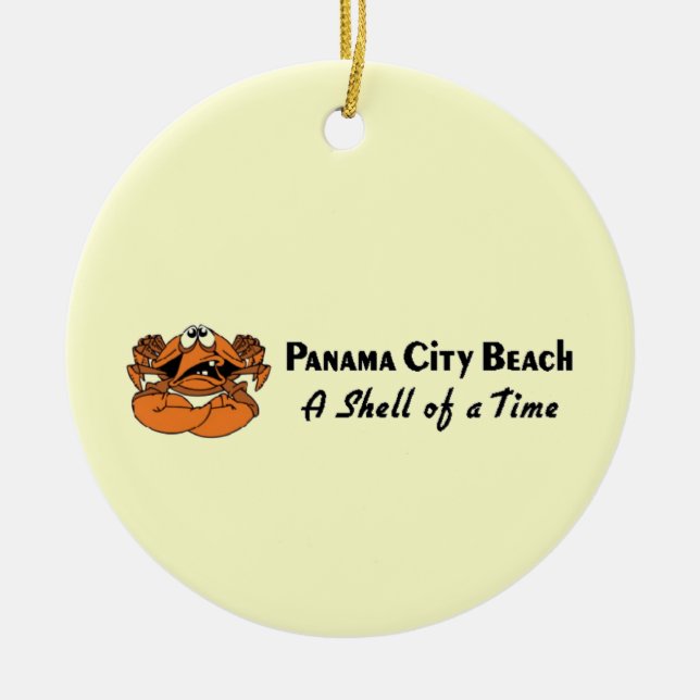 Panama City Beach Crab Ceramic Ornament (Front)