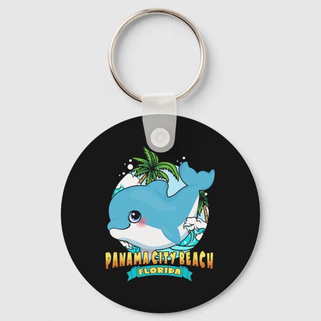 Panama City Beach Florida Cute Ba  Keychain (Front)