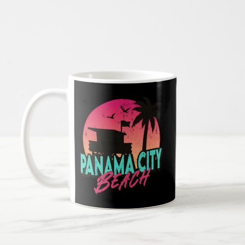 Panama City Beach Florida Palm Trees Fl Distressed Coffee Mug