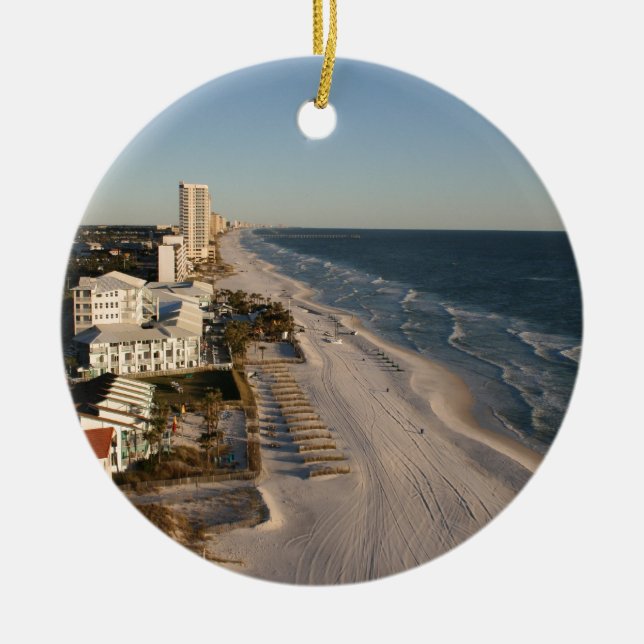 Panama City beach Florida picture Ceramic Ornament (Front)