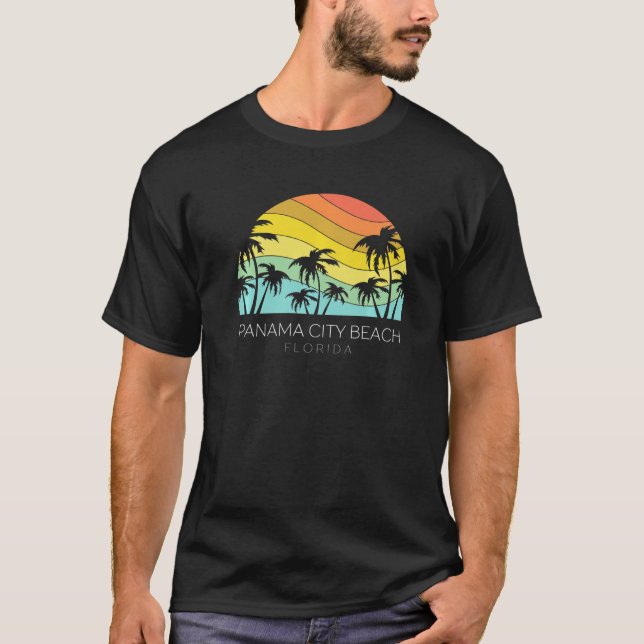 Panama City Beach Florida Retro Souvenir Summer Ke T-Shirt (Front)