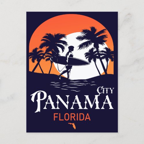 Panama City Beach Florida Souvenir Vintage Travel Postcard