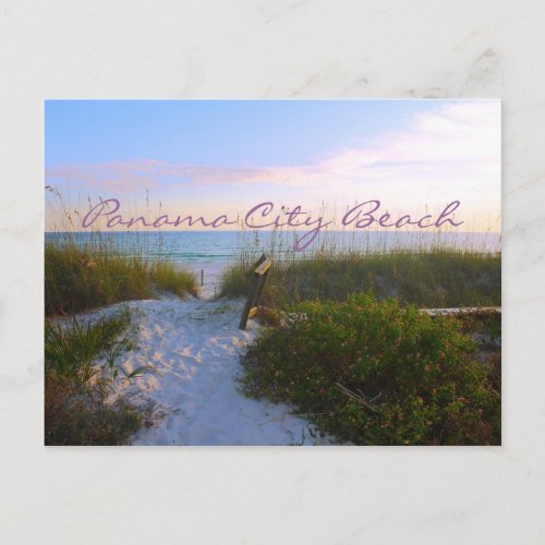 Panama City Beach Florida Sunset Beach Walkway Postcard