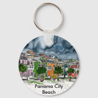 Panama City Beach Florida tropical art gifts Keychain