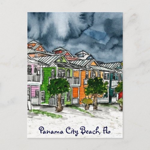 Panama City Beach Florida tropical art gifts Postcard