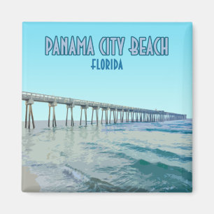 Panama City Beach Florida Vintage Magnet
