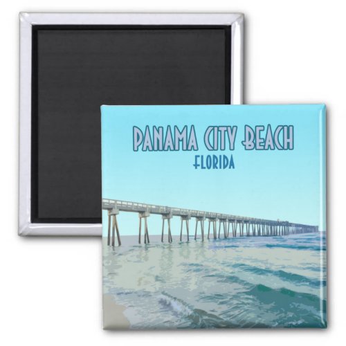 Panama City Beach Florida Vintage Magnet