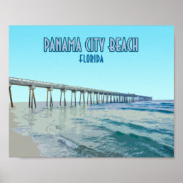 Panama City Beach Florida Vintage Poster
