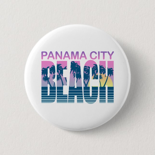 Panama City Beach Pinback Button (Front)