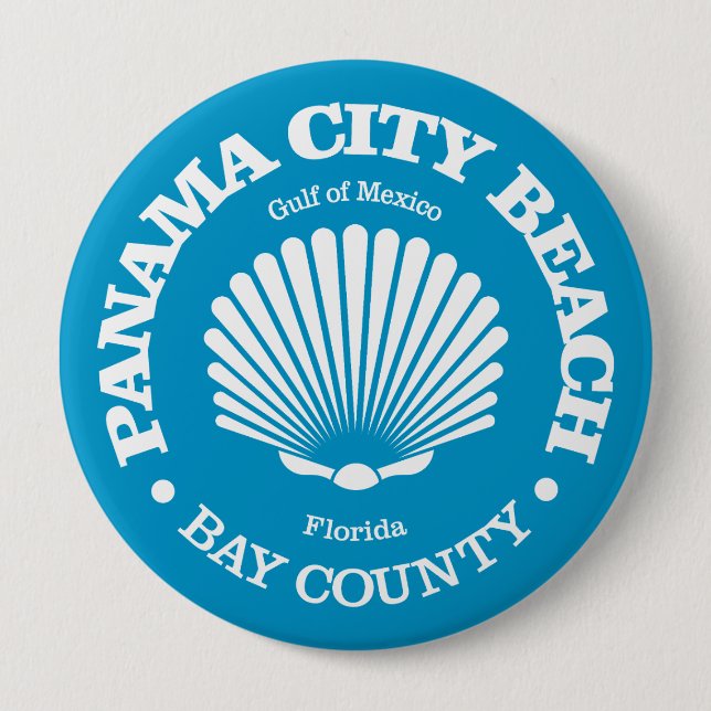 Panama City Beach (seashell) Button (Front)
