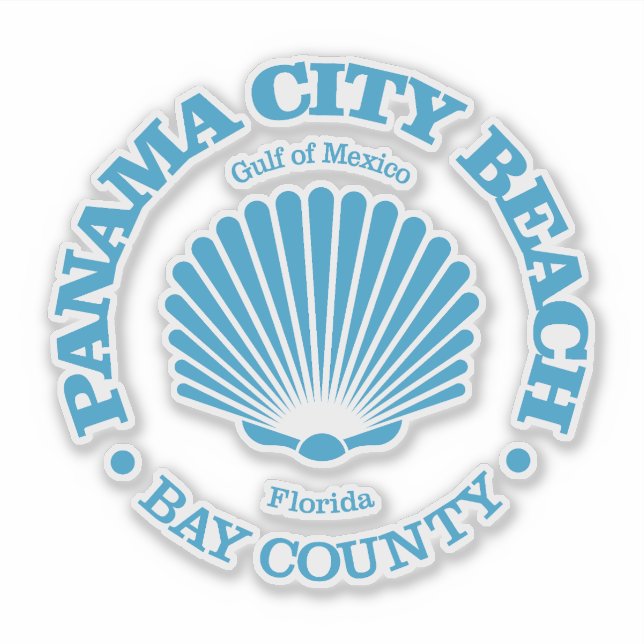 Panama City Beach (seashell) Sticker (Front)