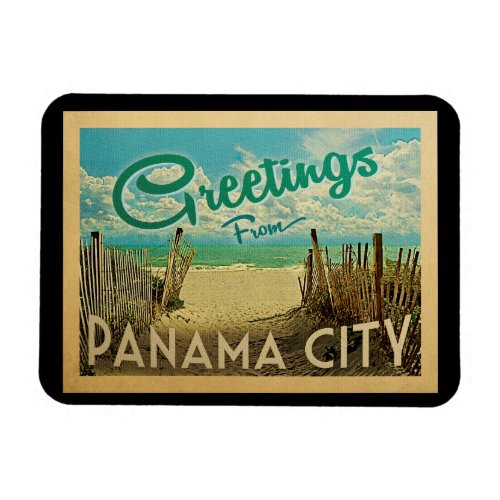 Panama City Beach Vintage Travel Magnet