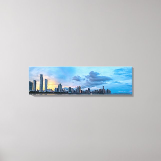 Panama City By The Sea Skyline Canvas Print (Front)