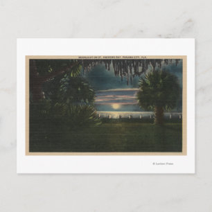 Panama City, FL - Moonlit View of St. Andrews Postcard