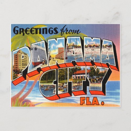 Panama City Florida Postcard