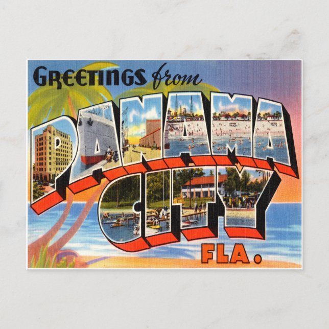 Panama City Florida Postcard (Front)