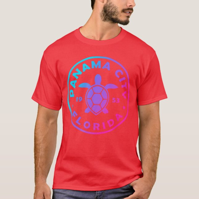 Panama City Florida Sea Turtle Tie Dye Beach Vacat T-Shirt (Front)