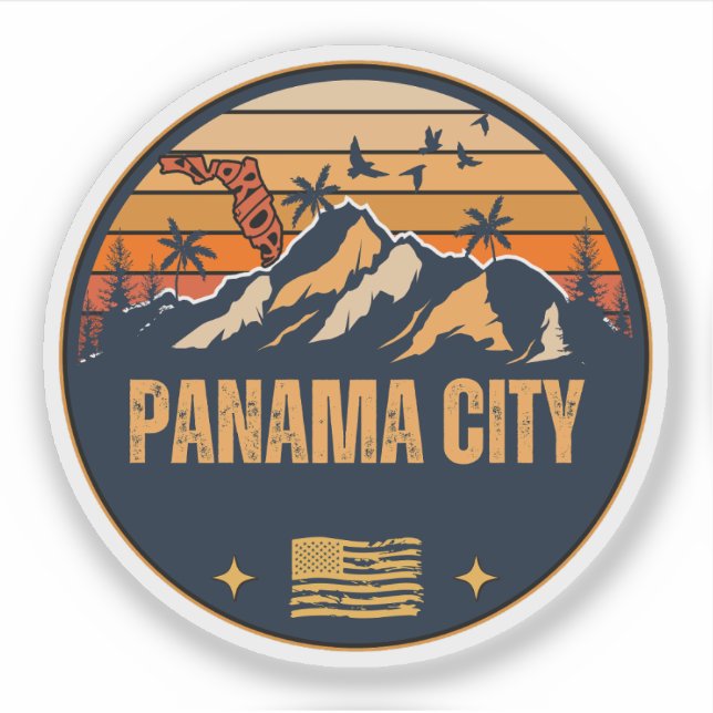 Panama City, Florida  Sticker (Front)