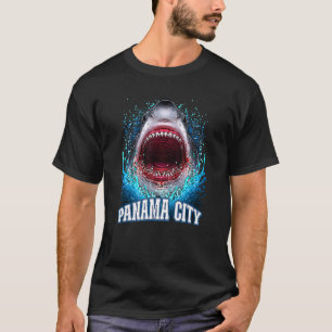 Panama City Florida Vacation Great White Shark Bea T-Shirt