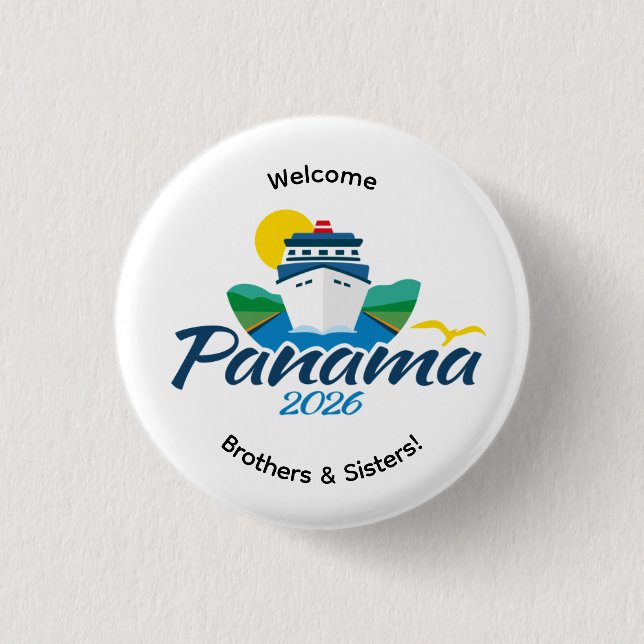 Panama City Panama 2026 International Convention Button (Front)