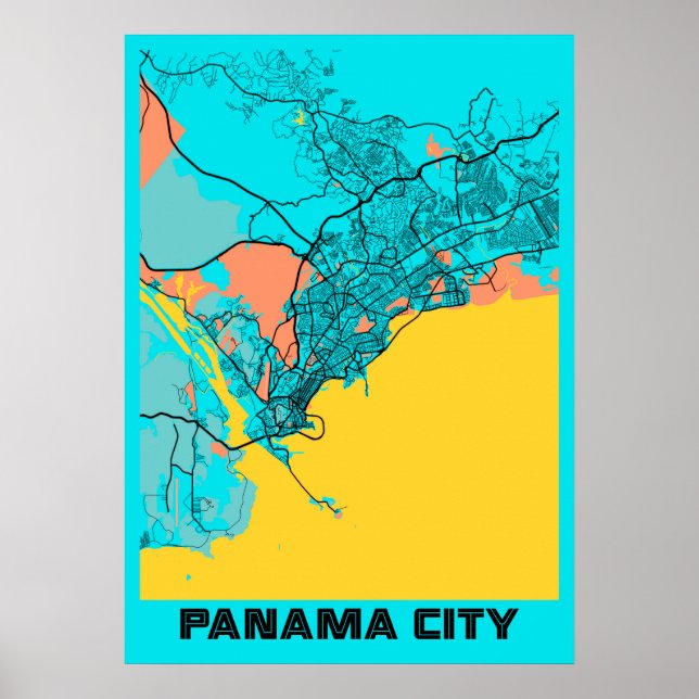 Panama City - Panama Gloria City Map Poster (Front)