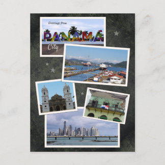 Panama City Photo Collage Postcard