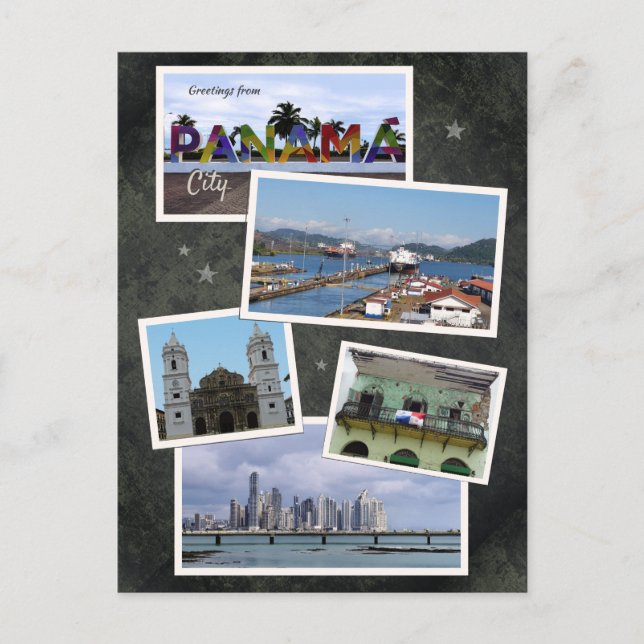 Panama City Photo Collage Postcard (Front)