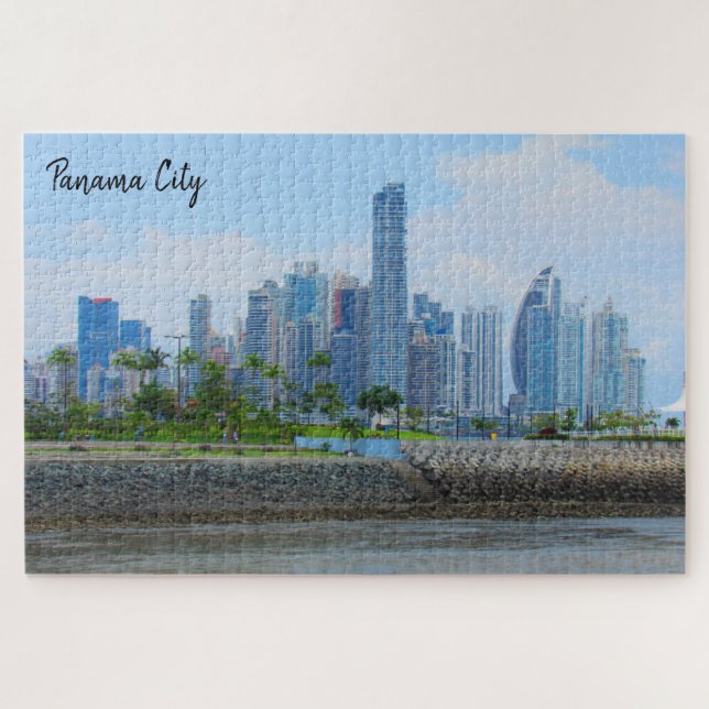 panama city skyline jigsaw puzzle (Horizontal)