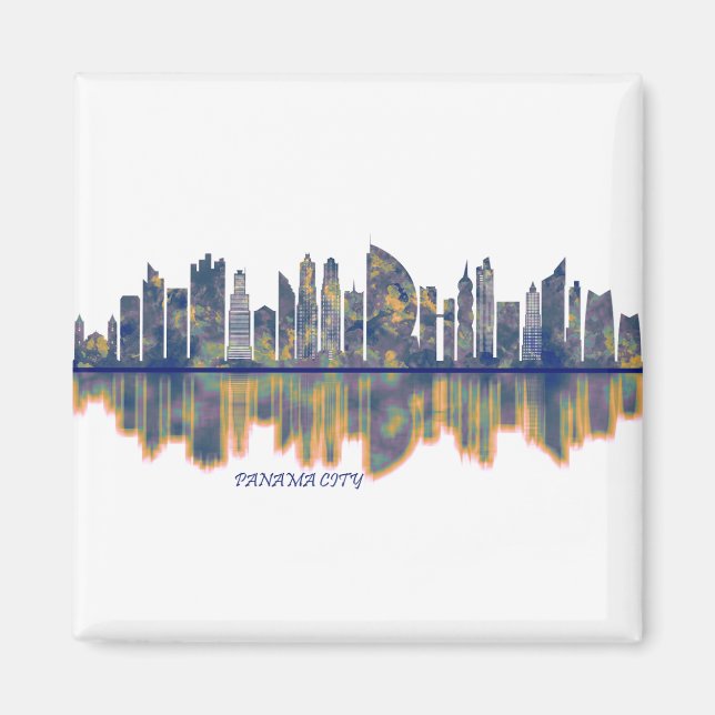 Panama City Skyline Magnet (Front)