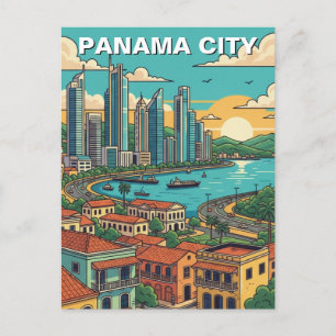 Panama City Travel Postcard