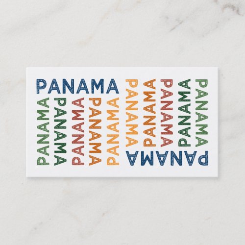 Panama Cute Colorful Business Card Template