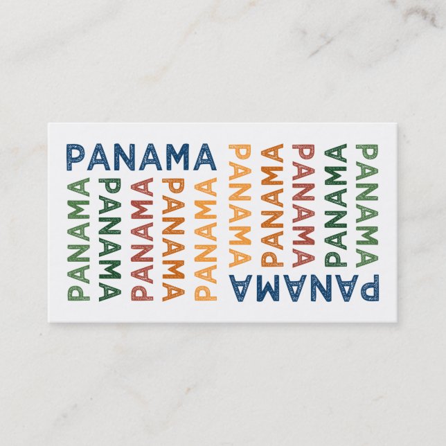Panama Cute Colorful Business Card (Front)